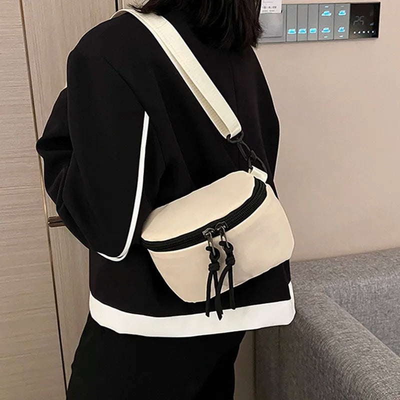 Women's Nylon Band Fanny Pack Shoulder Crossbody Chest Bag