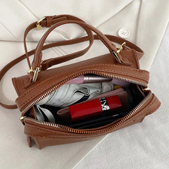 Women's Orange Crossbody Bag, Green Shoulder Messenger Handbag