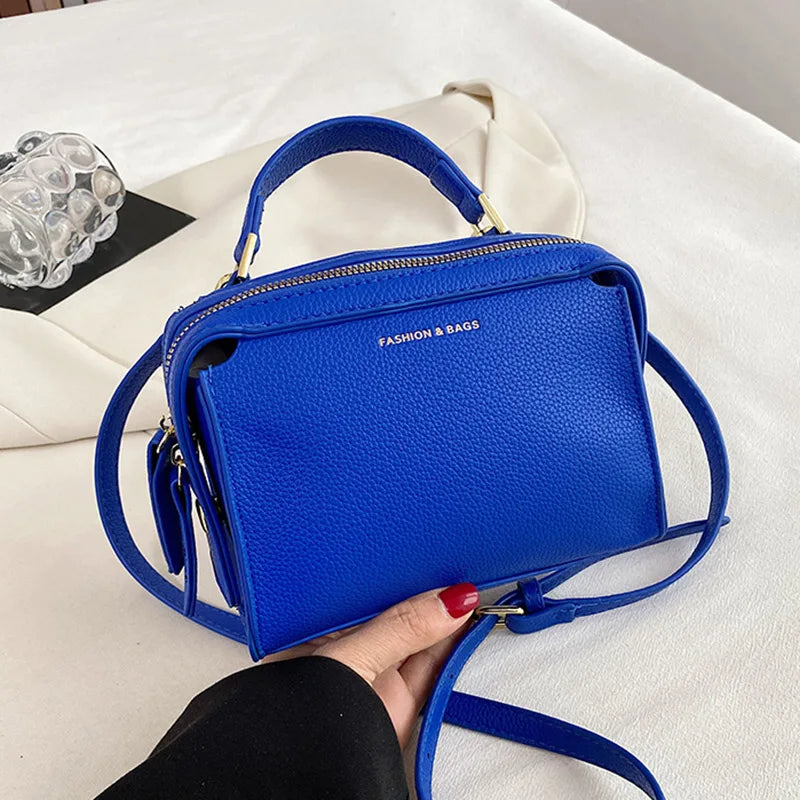 Women's Orange Crossbody Bag, Green Shoulder Messenger Handbag