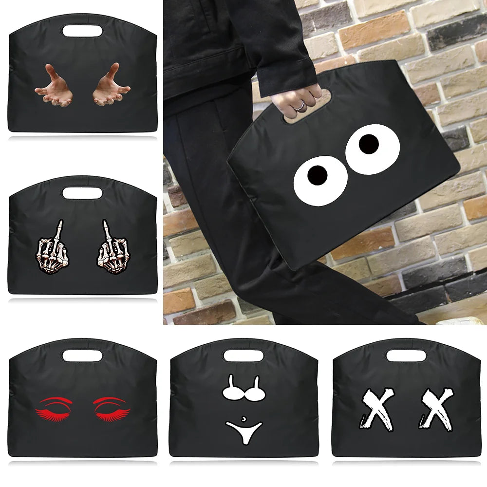 Women's Computer Briefcase Business Bag Chest Pattern Clutch