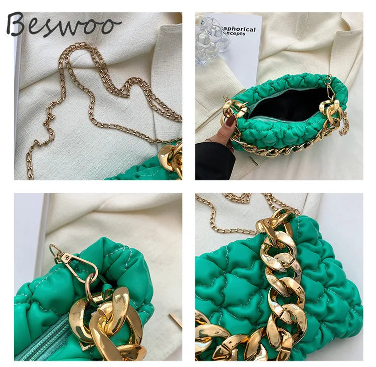 Women's Crossbody Bag Minority Ladies Handbags Women Bags Folds Bubble Shoulder