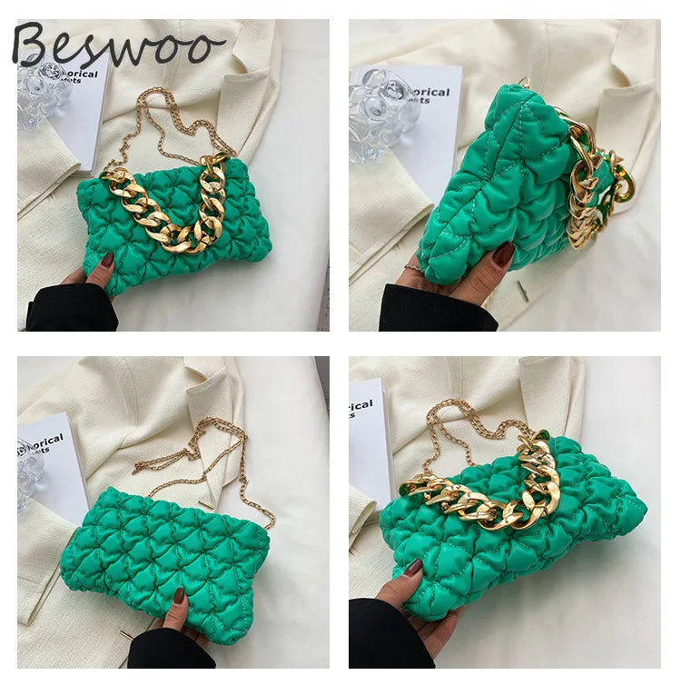 Women's Crossbody Bag Minority Ladies Handbags Women Bags Folds Bubble Shoulder