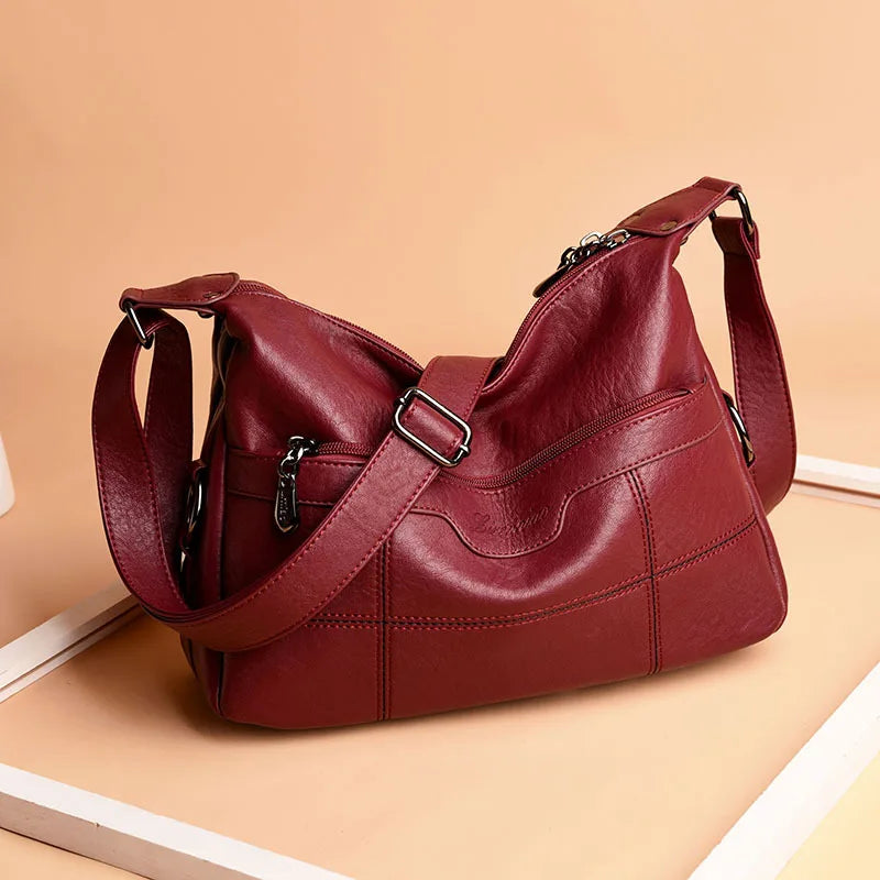 Women's Leather Shoulder Bag Tote Crossbody Bag Travel Bag
