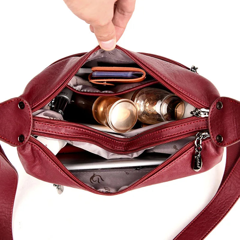 Women's Leather Shoulder Bag Tote Crossbody Bag Travel Bag