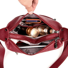 Women's Leather Shoulder Bag Tote Crossbody Bag Travel Bag