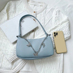 Women's Butterfly Chain Shoulder Bag Purses Casual PU Leather Hobo Bags