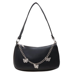 Women's Butterfly Chain Shoulder Bag Purses Casual PU Leather Hobo Bags