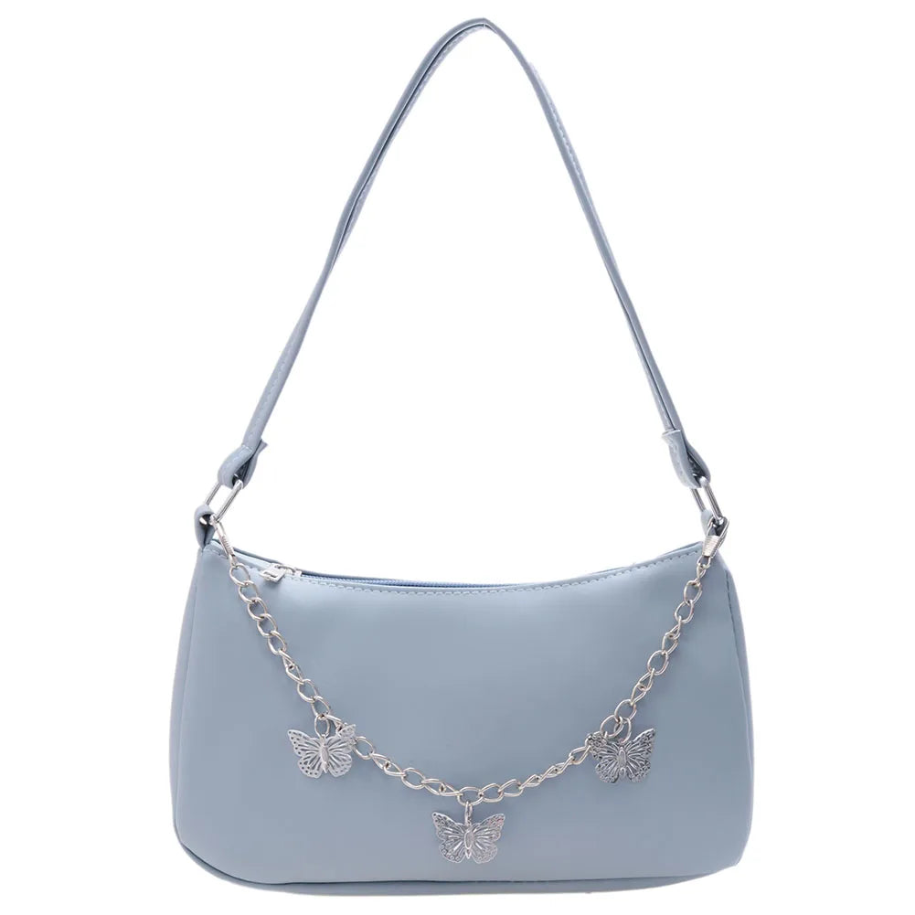 Women's Butterfly Chain Shoulder Bag Purses Casual PU Leather Hobo Bags