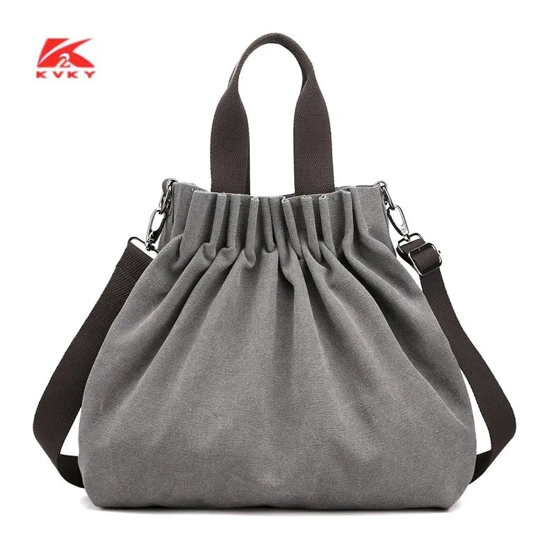 Women's Canvas Hobo Handbag Large Capacity Shoulder Bag