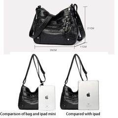 High Soft Leather Shoulder Bags Multi-Layer Classic Crossbody Handbag