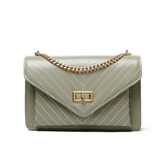 Women's PU Leather Shoulder Bag Chains Crossbody Messenger Bag