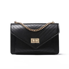 Women's PU Leather Shoulder Bag Chains Crossbody Messenger Bag
