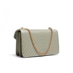 Women's PU Leather Shoulder Bag Chains Crossbody Messenger Bag