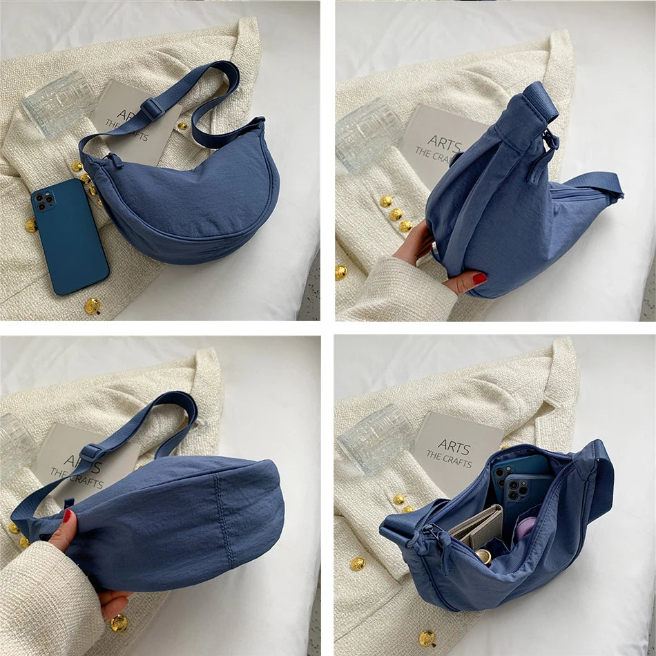 Women's Hobos Side Shoulder Bag Nylon Messenger Bags Large Capacity
