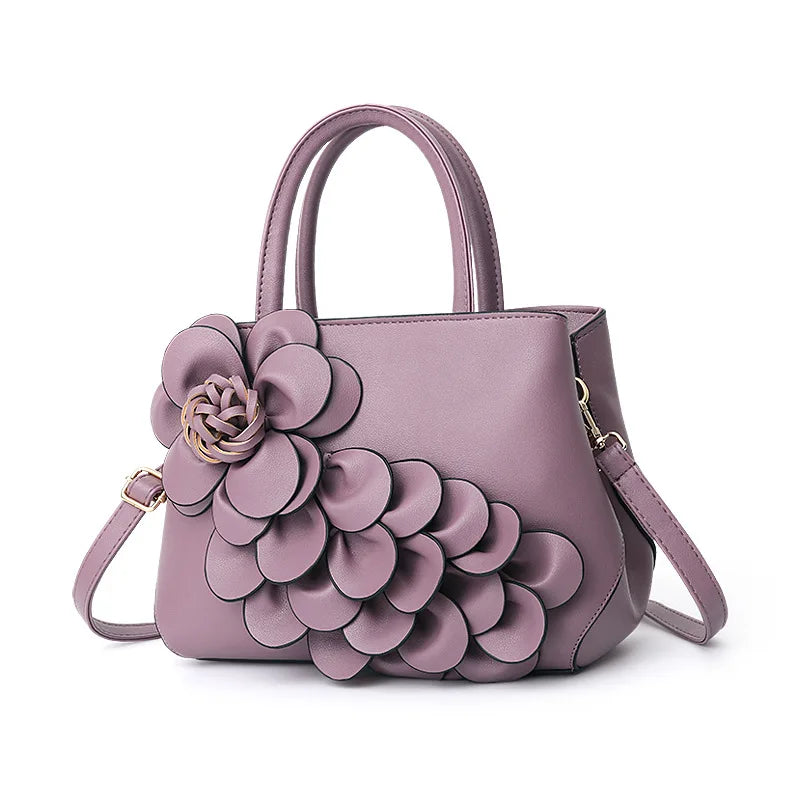 Floral Leather Tote Bag Shoulder Bag for Women Ladies Sac a main femme