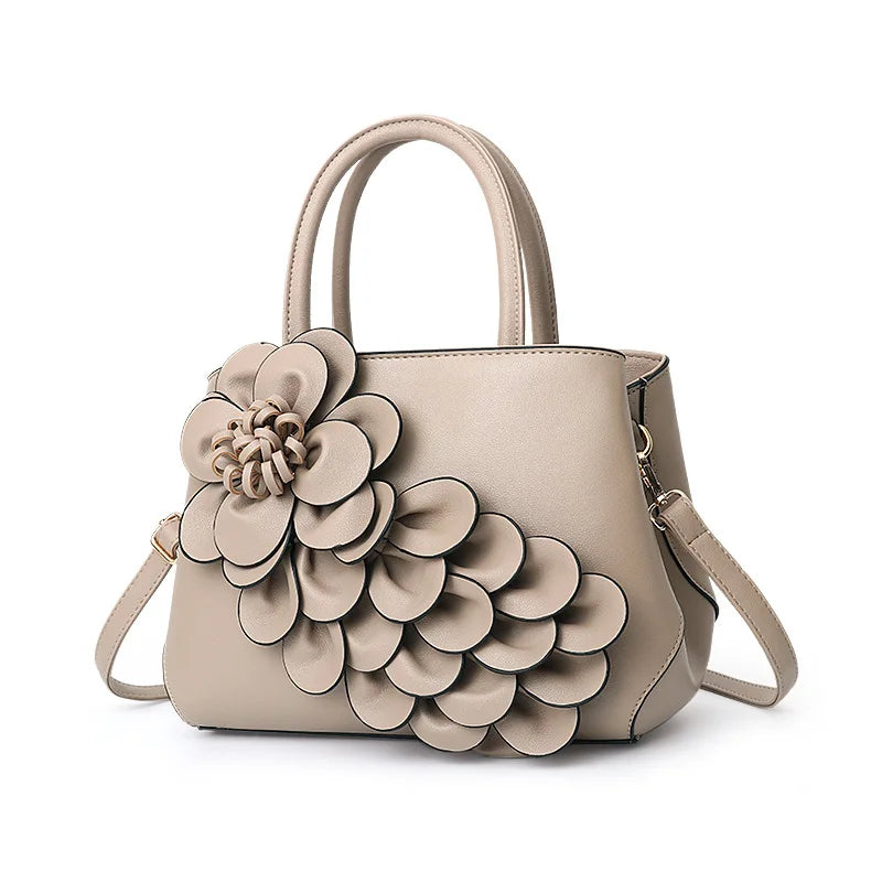 Floral Leather Tote Bag Shoulder Bag for Women Ladies Sac a main femme