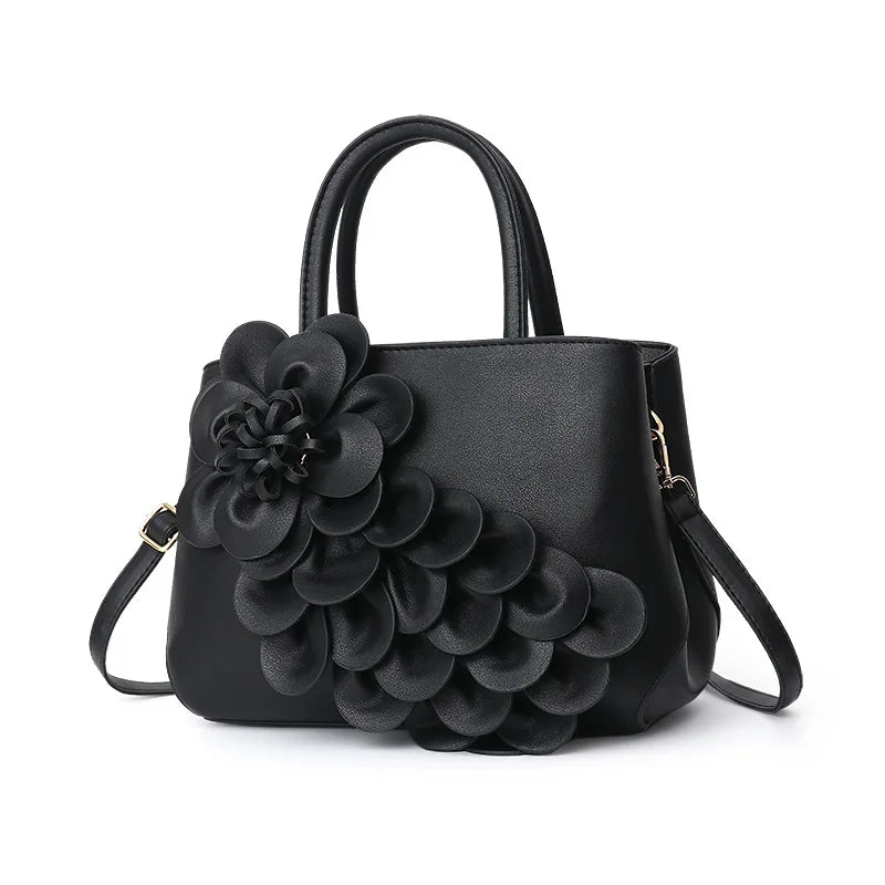 Floral Leather Tote Bag Shoulder Bag for Women Ladies Sac a main femme