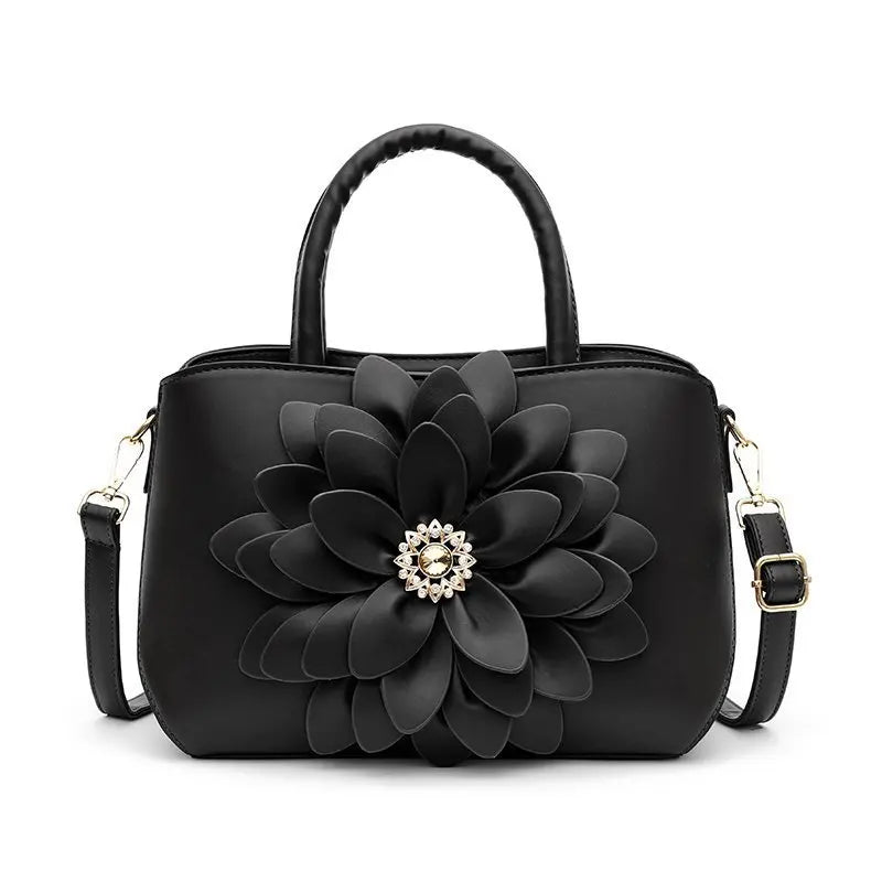 Women's Leather Handbags Flowers Tote Bag Shoulder Bags for Women