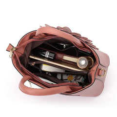 Women's Leather Handbags Flowers Tote Bag Shoulder Bags for Women