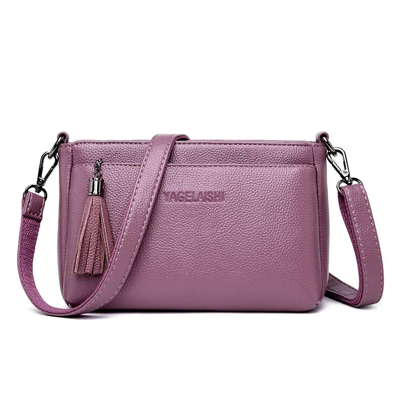 Women's Messenger Bags Crossbody Tassel Small Bags Female Leather Handbags