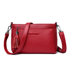 Women's Messenger Bags Crossbody Tassel Small Bags Female Leather Handbags