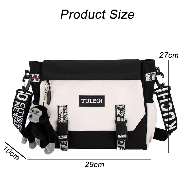 Japanese Style Large Capacity Messenger Bag for Women
