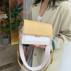 Women's PU Leather Crossbody Bag Chain Shoulder Handbag