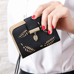 Short Zipper Wallet Women Leather Small Wallets Clutch Bag