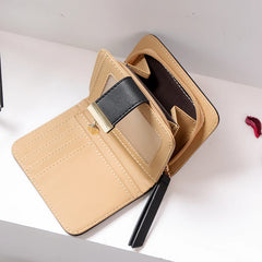 Short Zipper Wallet Women Leather Small Wallets Clutch Bag