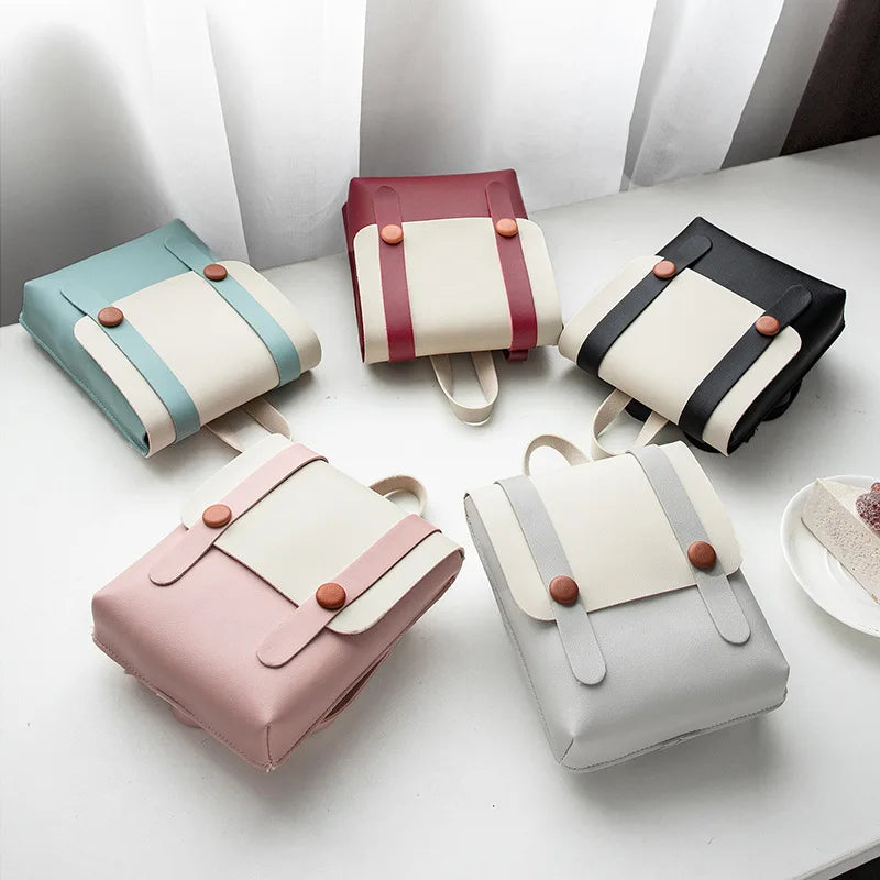 Women's Small Square Messenger Bag PU Cover Lady Mini Shoulder Bag