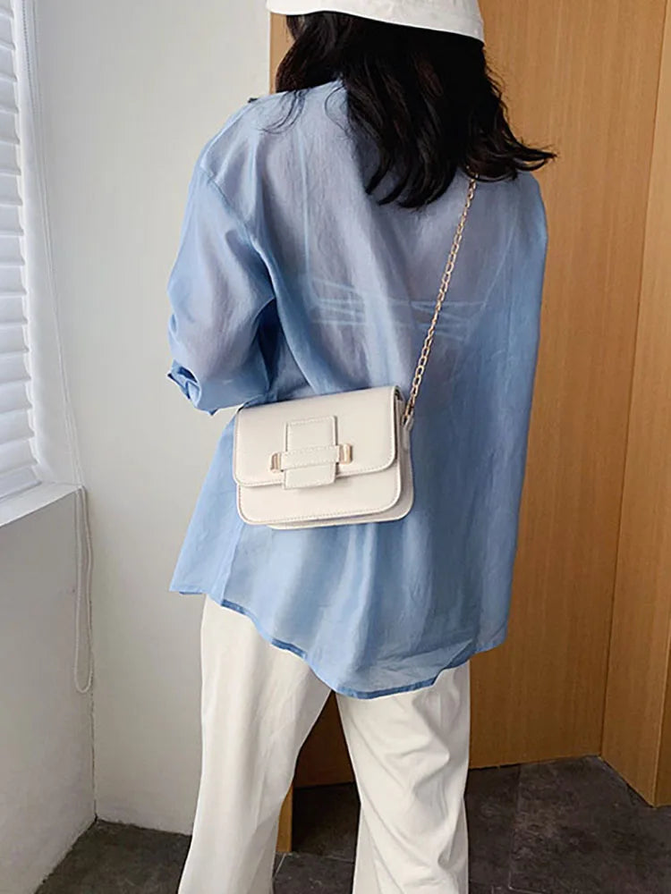 Women's Casual Flap Shoulder Bag Pu Leather Crossbody