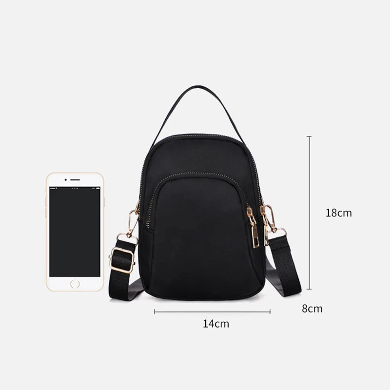 Women's Shoulder Bag Multifunctional Wallet Nylon Oxford Cloth Messenger Bag