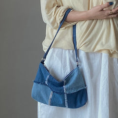 Denim Shoulder Bag for Women - High Quality Handbag