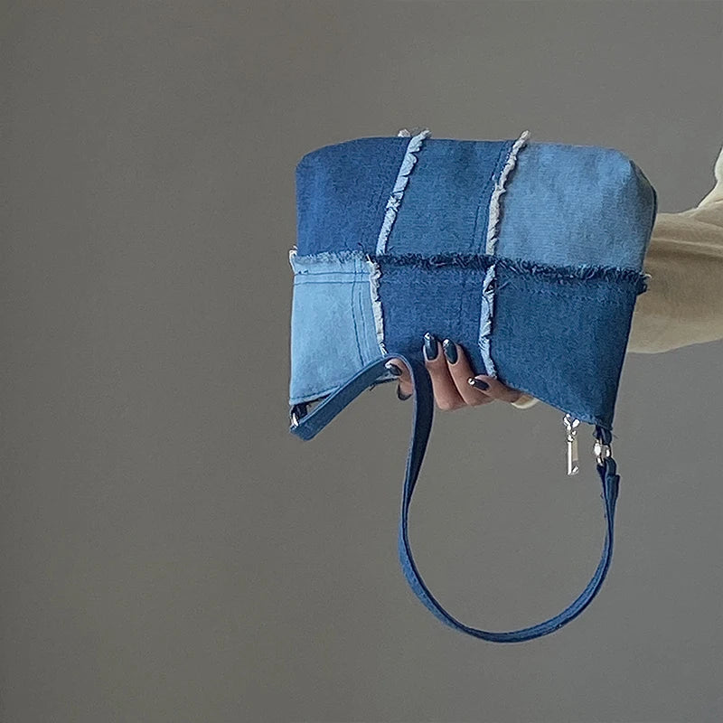 Denim Shoulder Bag for Women - High Quality Handbag