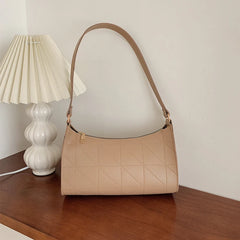 Retro PU Leather Handbags Solid Casual Shopping Bag Women Hobos Clutch Purse