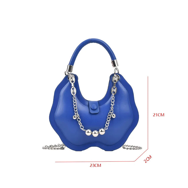 Women's Chain Shoulder Bag High PU Leather Crossbody Bags