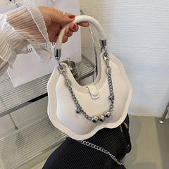 Women's Chain Shoulder Bag High PU Leather Crossbody Bags