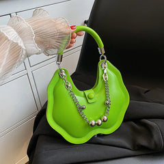 Women's Chain Shoulder Bag High PU Leather Crossbody Bags