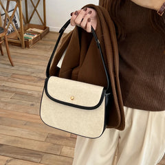 Canvas Small Square Shoulder Bag for Women