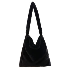 Women's Plush Shoulder Bag Casual Large Capacity Handbags