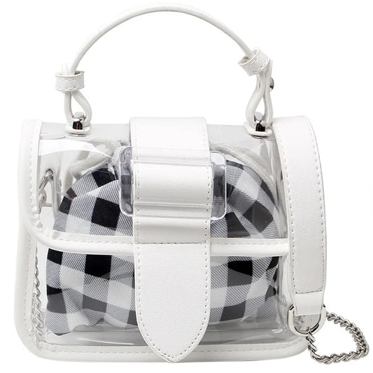 Women's Transparent Jelly Bag Stylish Splicing Candy Armpit Bag