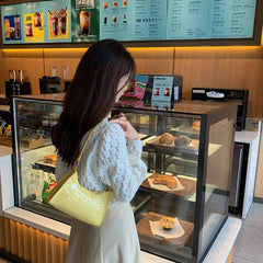 Women's Underarm Bag Small PU Leather Shoulder Bag Female Zipper Handbags