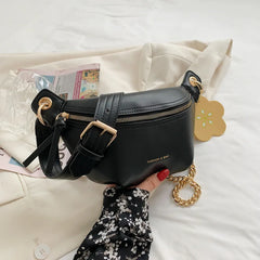 Women's Waist Bag Summer Messenger Shoulder Bag PU Leather Multifunctional All-m