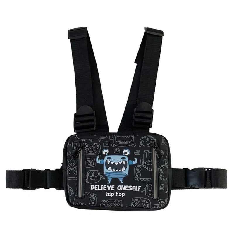 Graffiti Tactical Chest Pack Waist Bag Multi-function Sports Chest Rig Bags