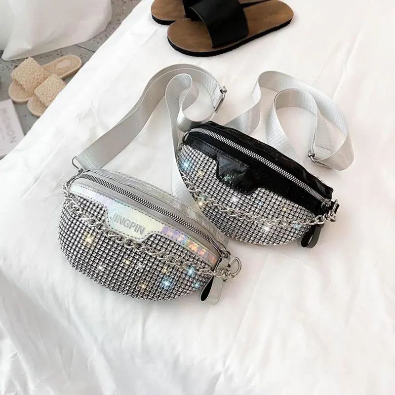 Women's Glitter Waist Pack Punk Bum Fanny Pack