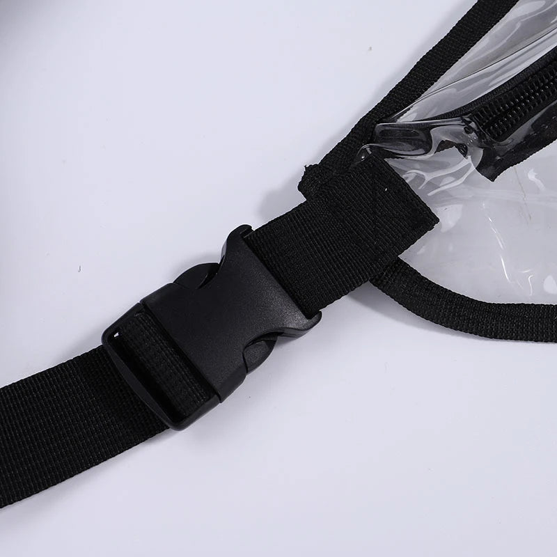 Women's Transparent Waist Pack Waterproof Large Capacity Crossbody Bag