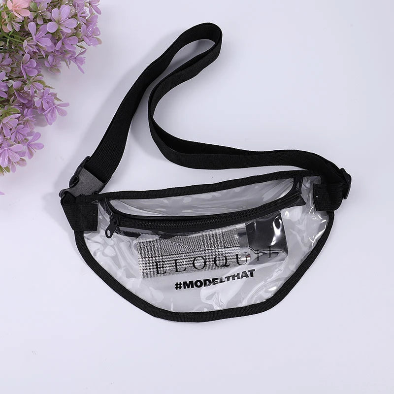Women's Transparent Waist Pack Waterproof Large Capacity Crossbody Bag