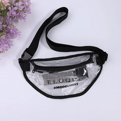Women's Transparent Waist Pack Waterproof Large Capacity Crossbody Bag