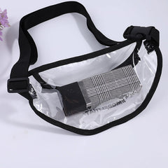Women's Transparent Waist Pack Waterproof Large Capacity Crossbody Bag