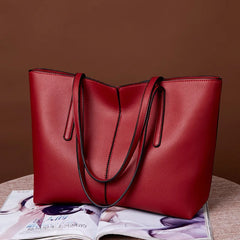 Women's PU Leather Shoulder Bags Big Capacity Messenger Bags Casual Handbags